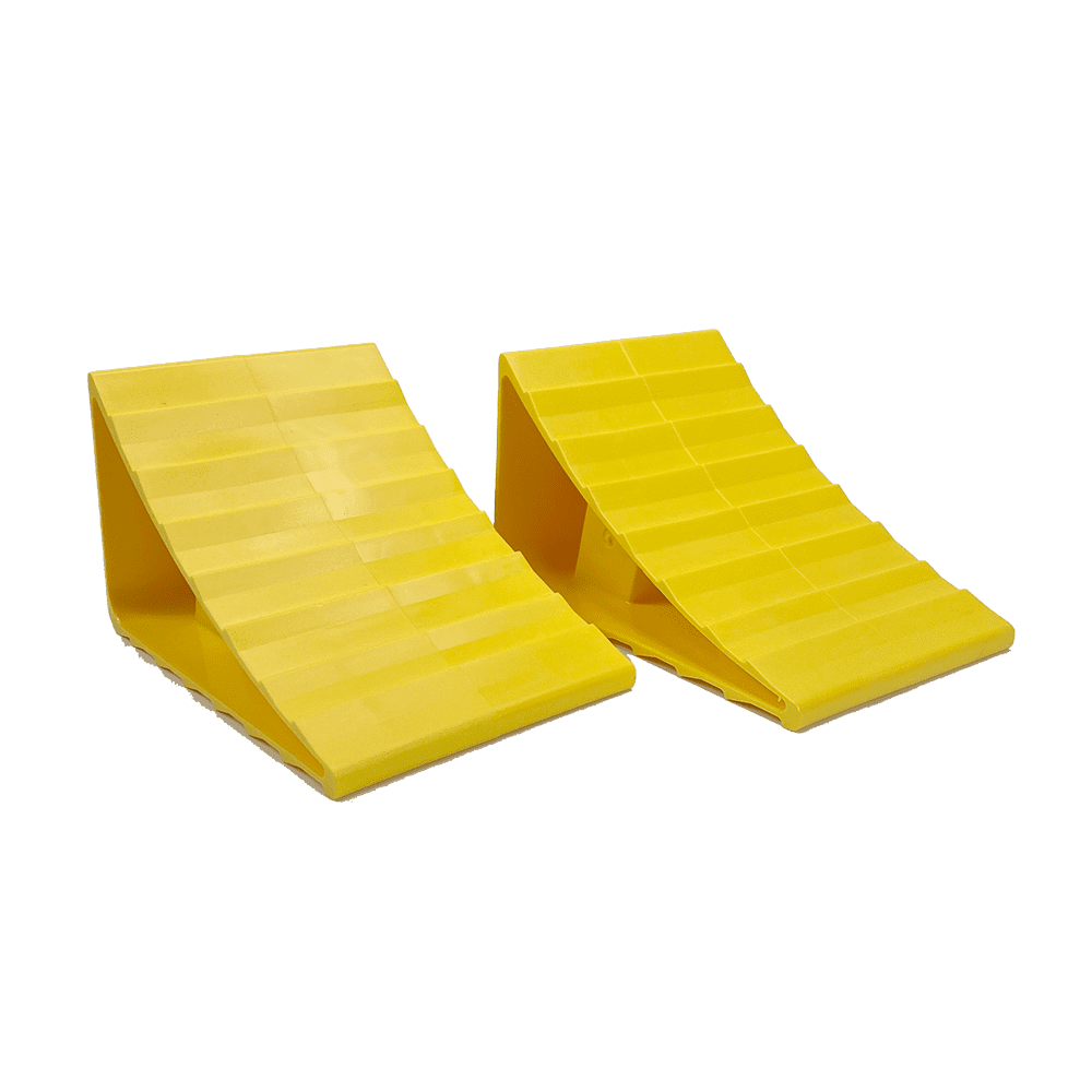 RV Traveler’s Choice Towing Wheel Chocks – Yellow (Set of 2)